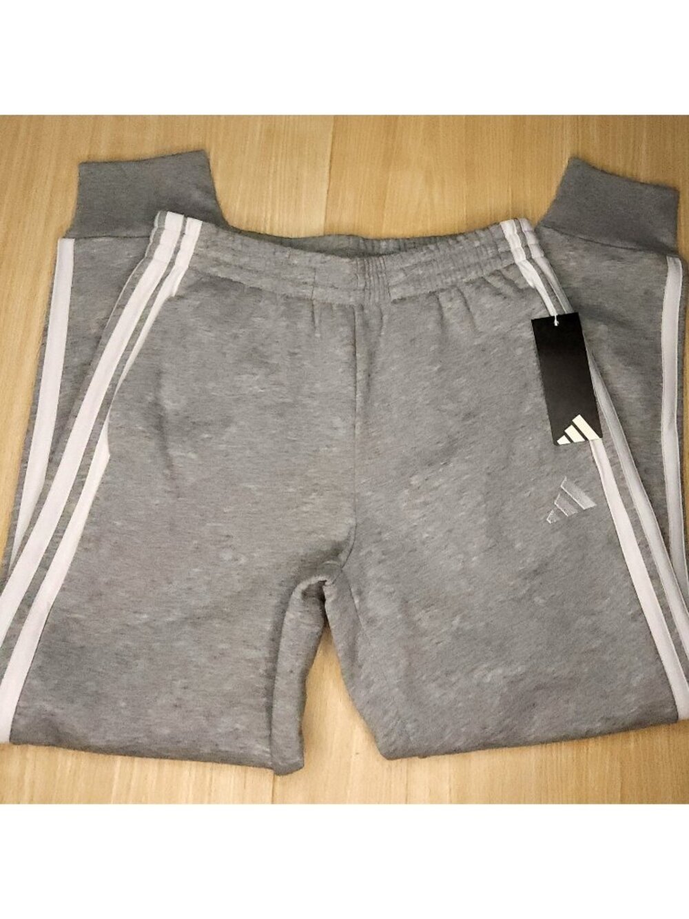 Adidas Boys New Grey Athletic Joggers Large
